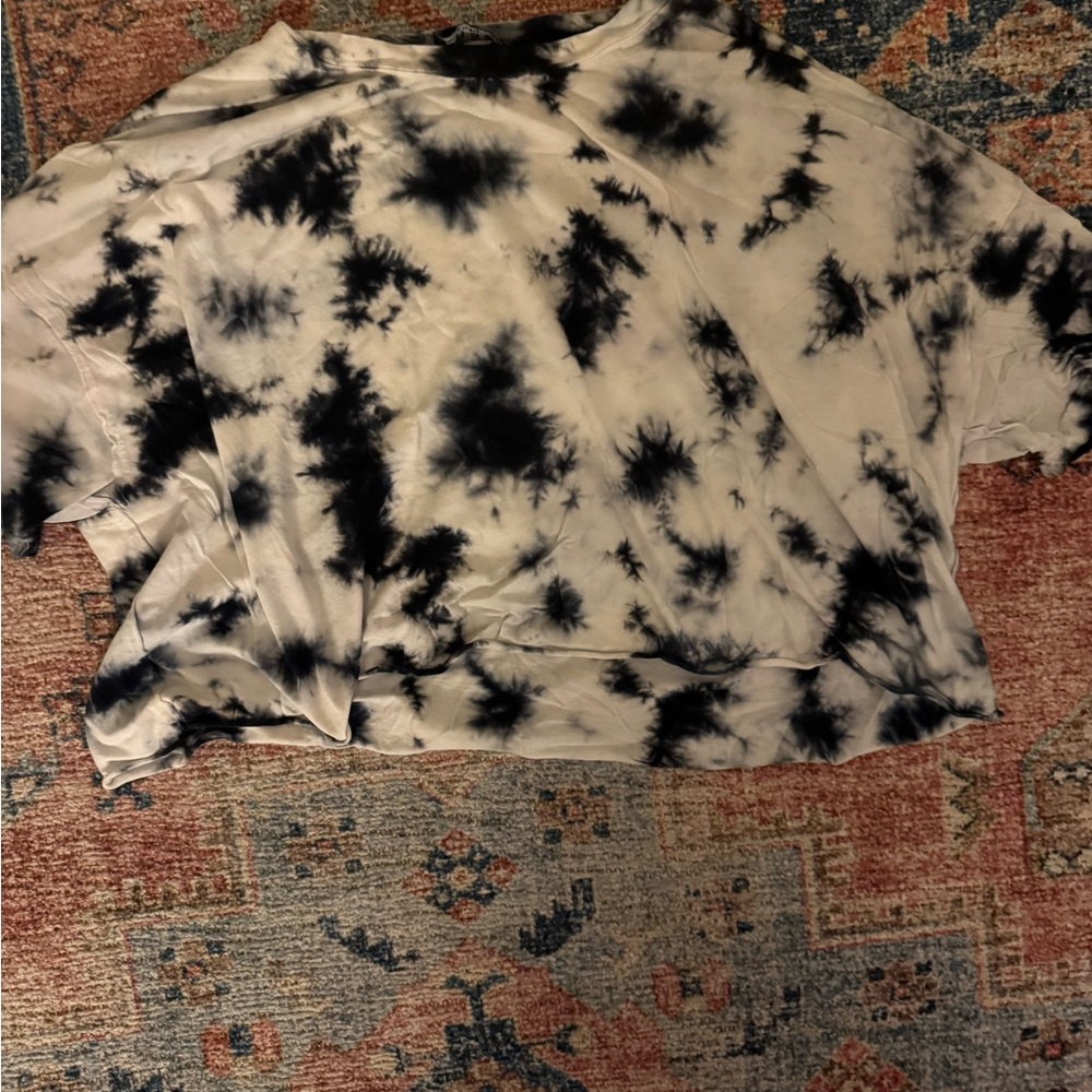 Tie-Dye Women's Top - Black and White